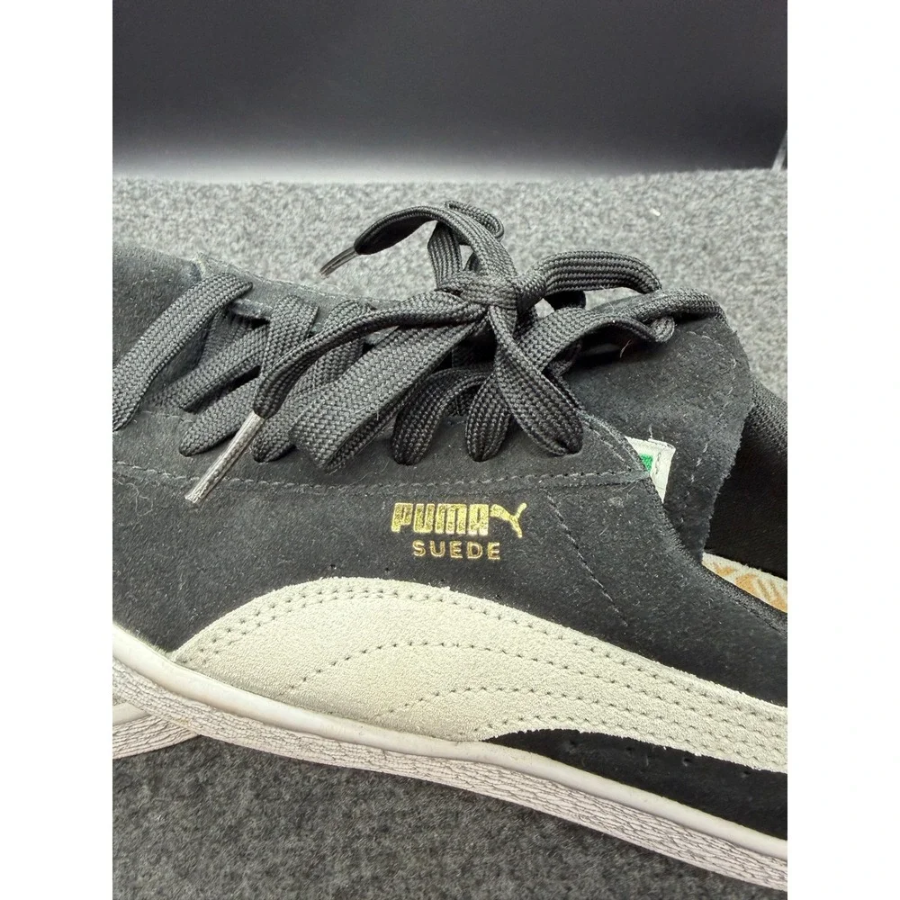 Puma Suede Classic Womens Black White Low Top Sneakers 355462 01 Size 8.5